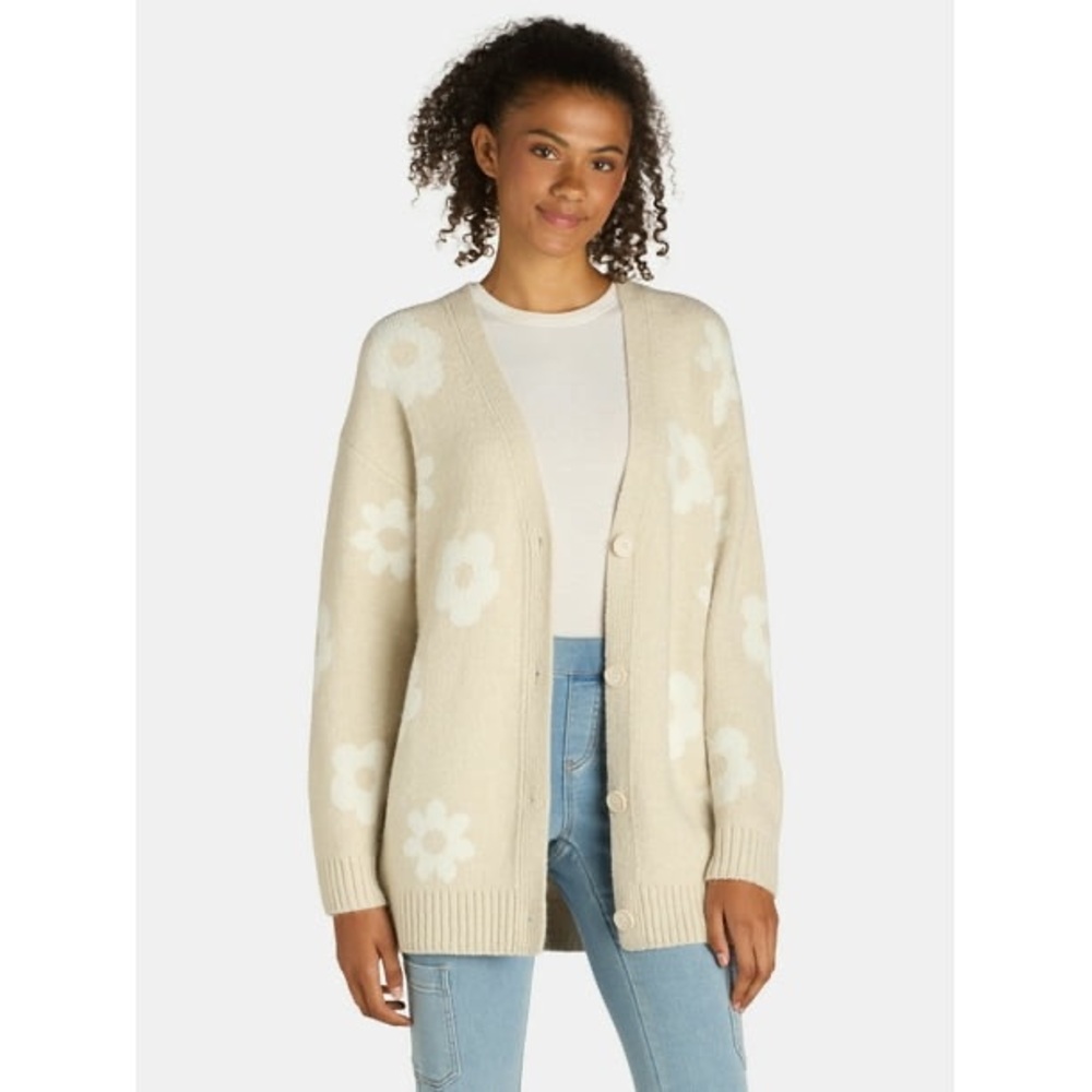 NWOT No Boundaries Conversational Cardigan, Women's Stone Tile XXL - Picture 1 of 5